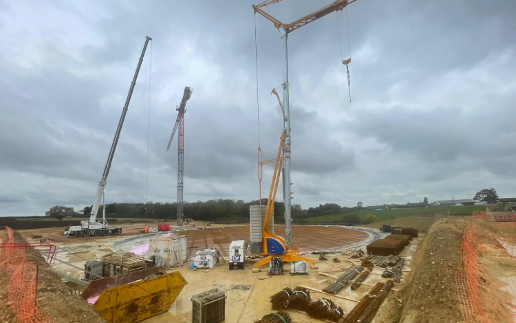 Construction site of BIOGEST’s first biomethane plant in the UK, marking the company’s market entry